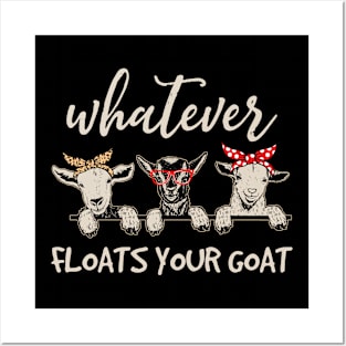 Furry Friends Chic Goat Tee for Animal Lovers Everywhere Posters and Art